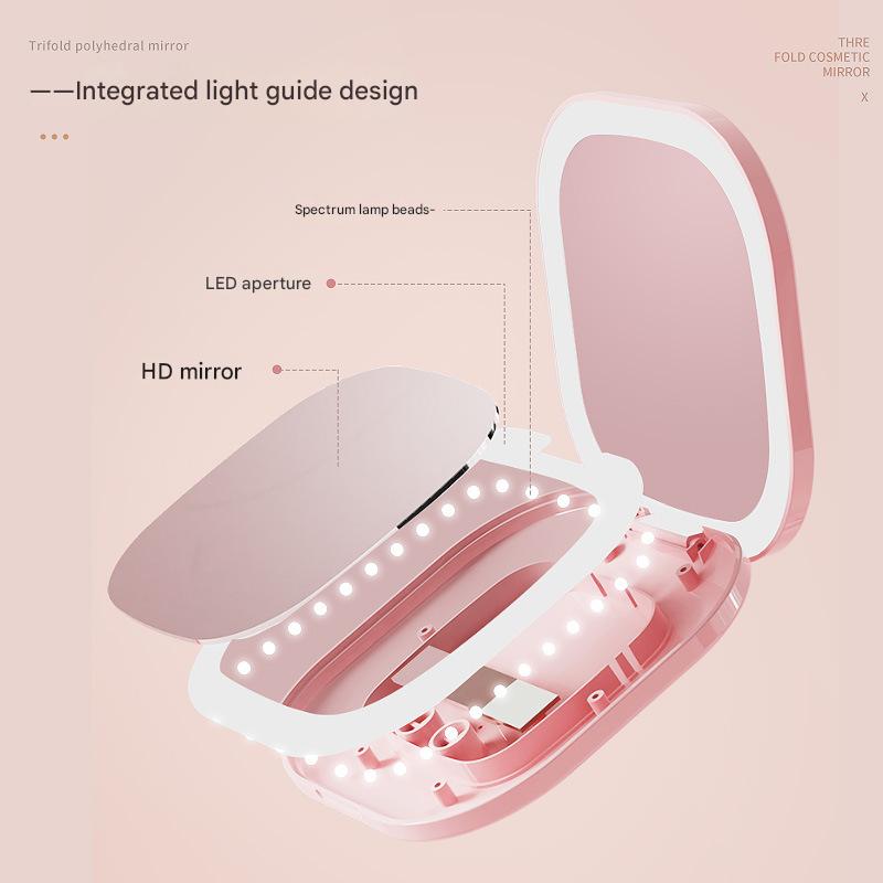 Simple Beauty Dual Folding LED Makeup Mirror