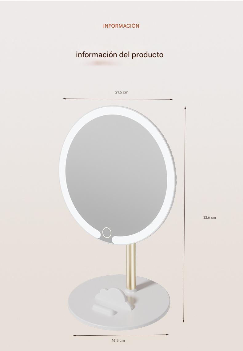 Aura-L LED Desk Mirror